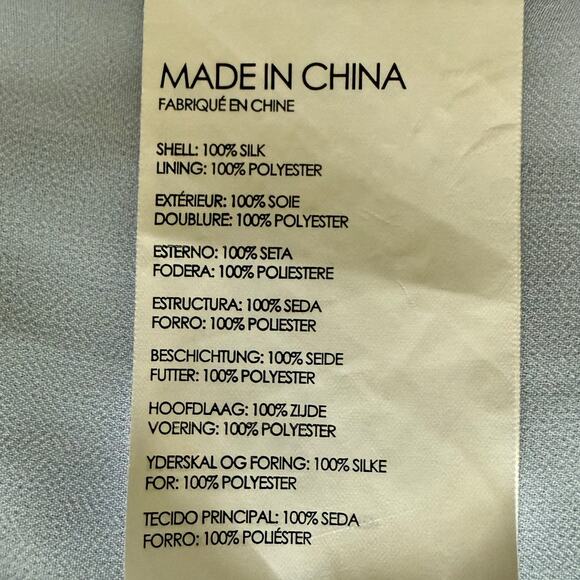 Club Monaco Salyie 100% Silk Draped Vest Women’s Medium Ash Blue - Picture 6 of 8